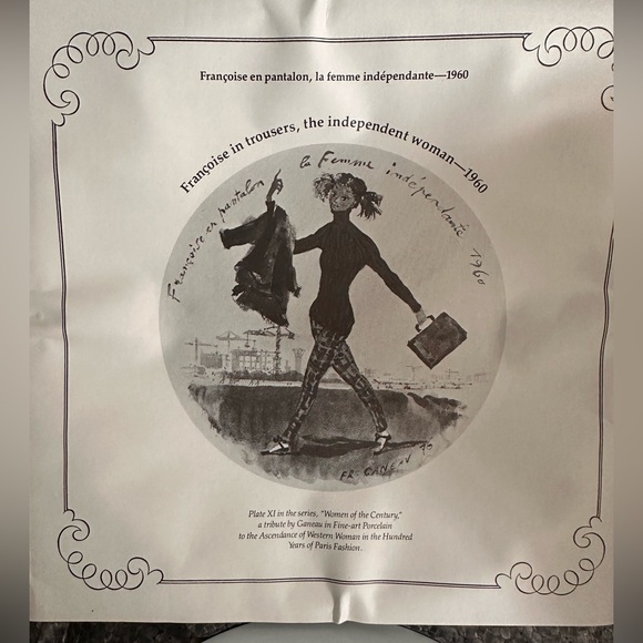 Henri d'Arceau L. & Fils Limoges Les Femmes Due Siecle 1960 Series Plates - Picture 4 of 5